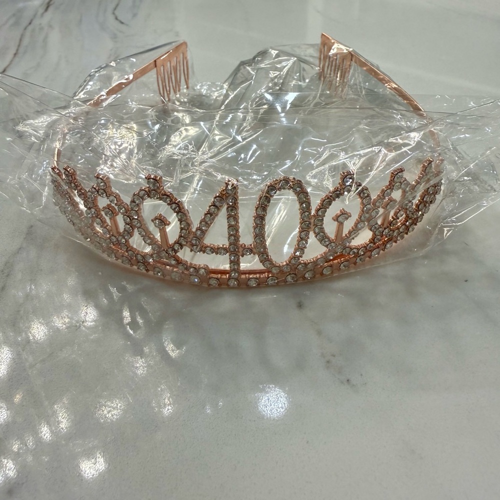 Rose Gold 40th Birthday Tiara